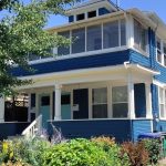 Gorgeous blue and white 2 story house
