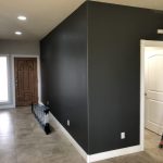 Painted black wall
