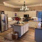Beautifully painted white kitchen cabinets